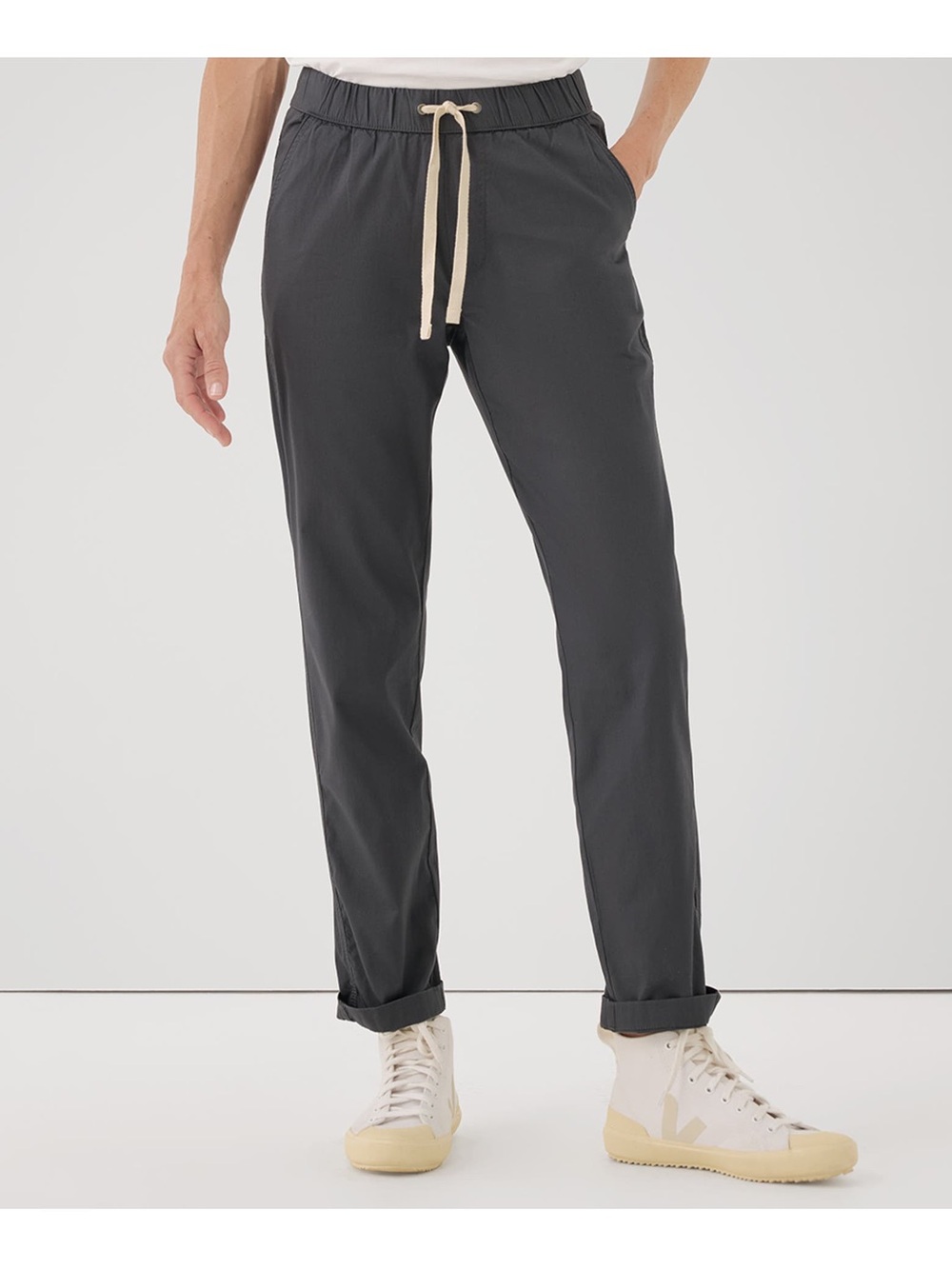 Pact apparel cotton drawstring pants grey XL